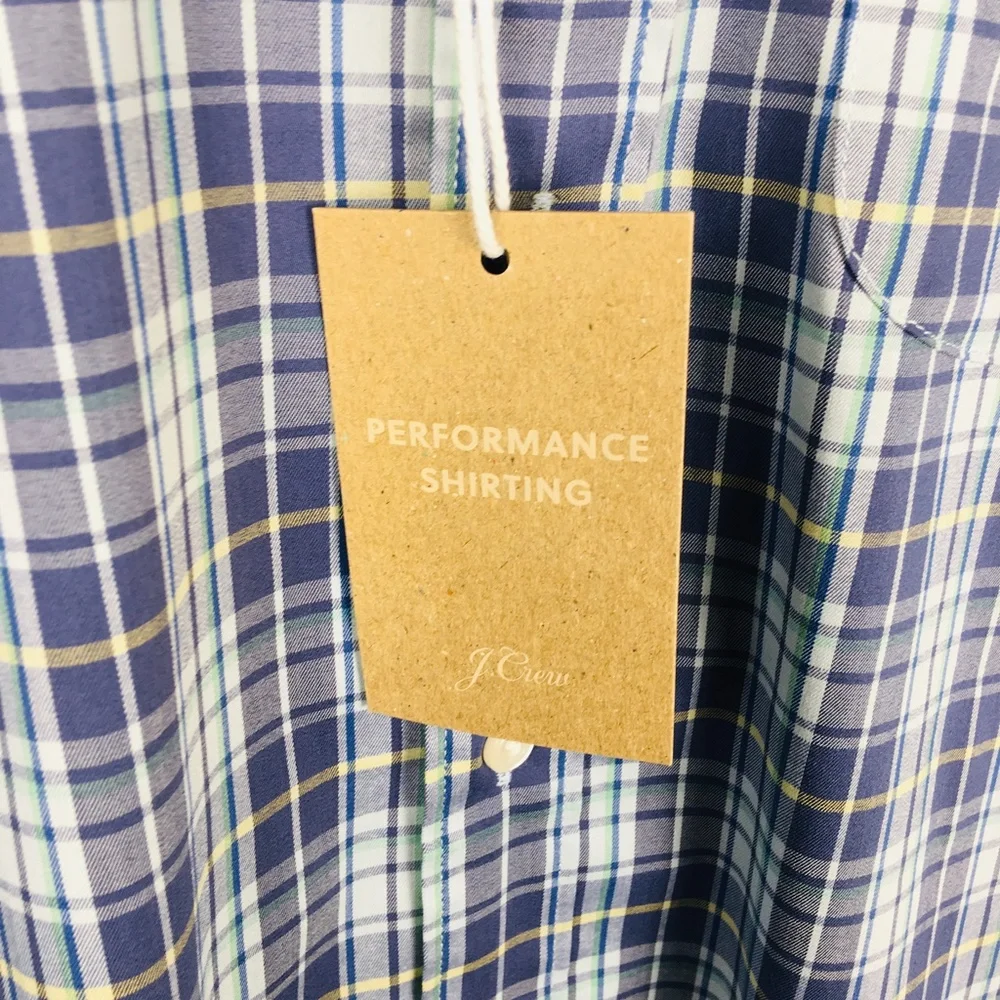 J. Crew Men's Performance Twill Shirt Classic Fit Plaid Small